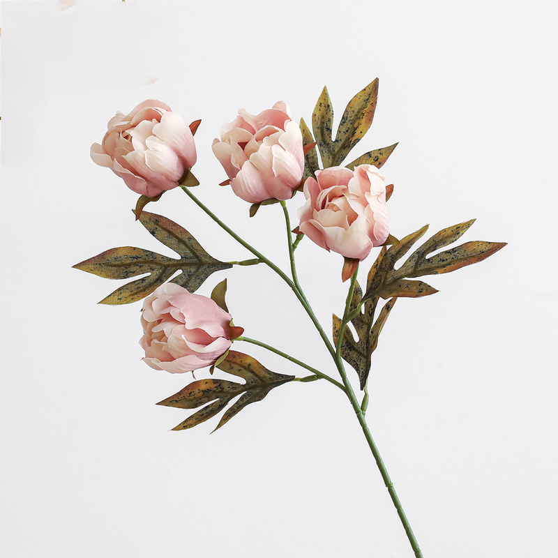 18" Faux Peony Branch in Dusty Rose Pink – Lifelike Silk Flower Stem for Home Decor, Wedding Centerpieces & Seasonal Arrangements