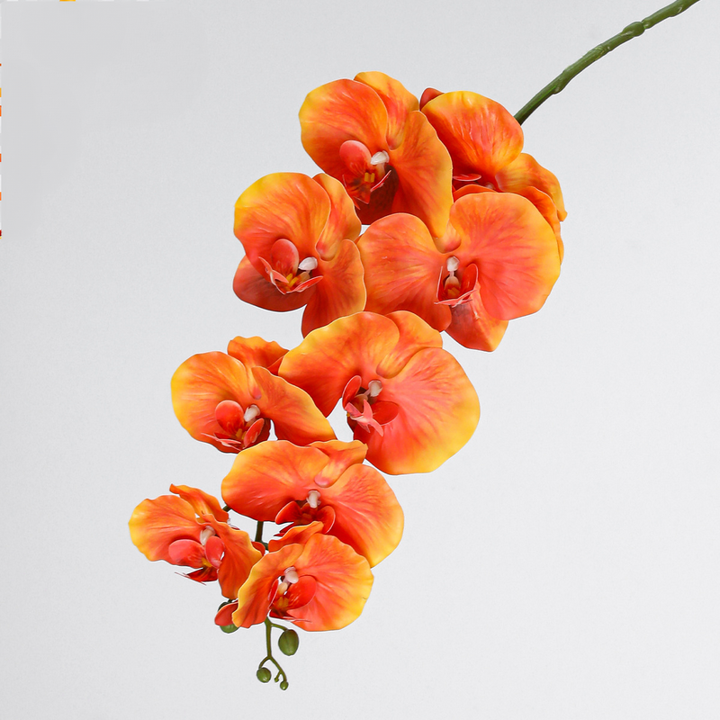 Realistic 40" Orchid Stems, Faux Flowers in Elegant White, Perfect for Home Decor, Weddings, and Events