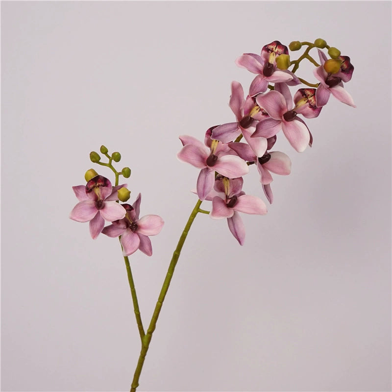Real Touch Orchid Spray, 34" Tall Artificial Flower Stem, 9 Lifelike Blooms for DIY Wedding Bouquets, Centerpieces, Home Decor & Vase Arrangements