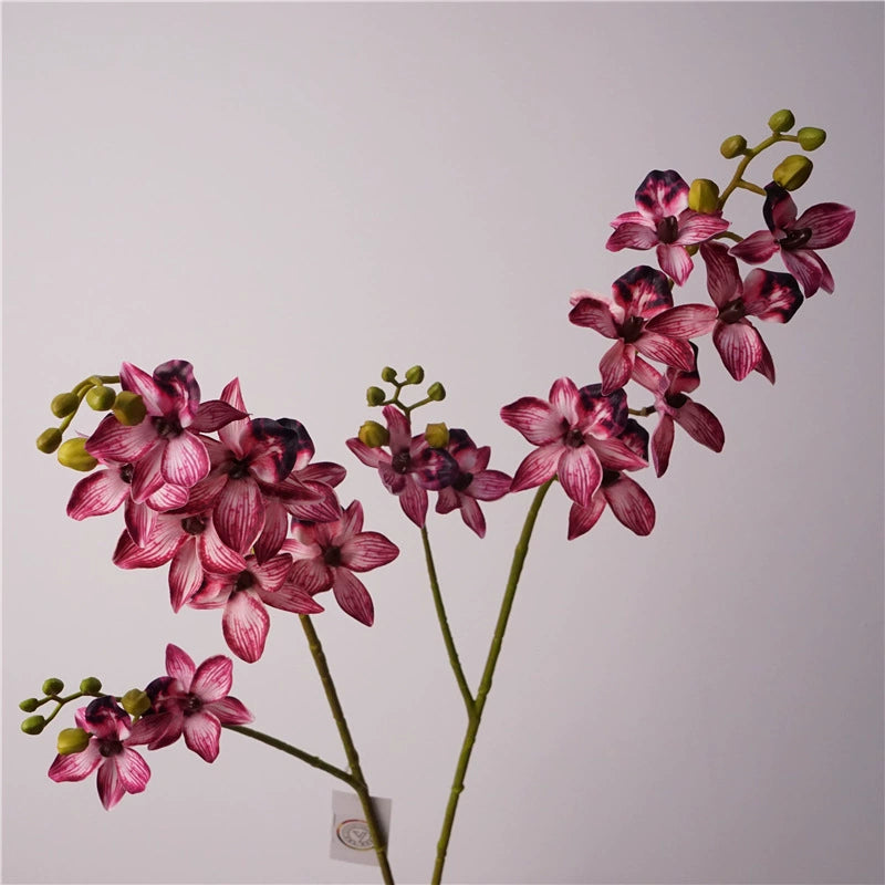 Real Touch Orchid Spray, 34" Tall Artificial Flower Stem, 9 Lifelike Blooms for DIY Wedding Bouquets, Centerpieces, Home Decor & Vase Arrangements