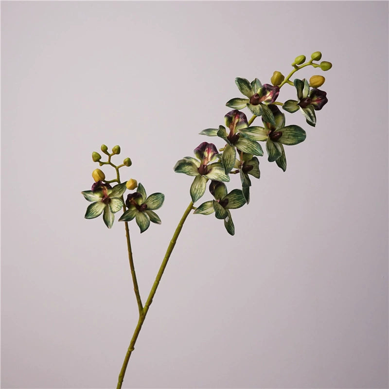 Real Touch Orchid Spray, 34" Tall Artificial Flower Stem, 9 Lifelike Blooms for DIY Wedding Bouquets, Centerpieces, Home Decor & Vase Arrangements