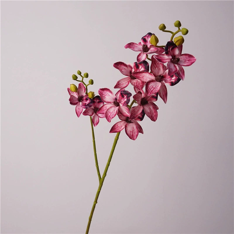 Real Touch Orchid Spray, 34" Tall Artificial Flower Stem, 9 Lifelike Blooms for DIY Wedding Bouquets, Centerpieces, Home Decor & Vase Arrangements