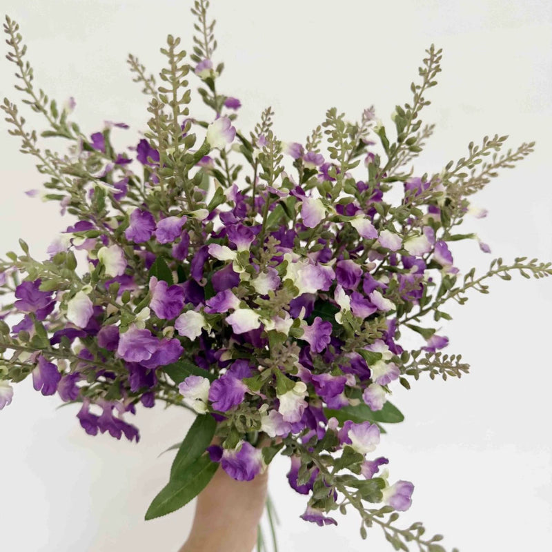 Tall Artificial Salvia Stem, 26" Realistic Faux Angelonia Wildflower Spray, Long Stem for Vase, Wedding Centerpieces, DIY Home Decor