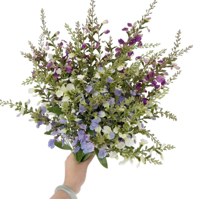 Tall Artificial Salvia Stem, 26" Realistic Faux Angelonia Wildflower Spray, Long Stem for Vase, Wedding Centerpieces, DIY Home Decor