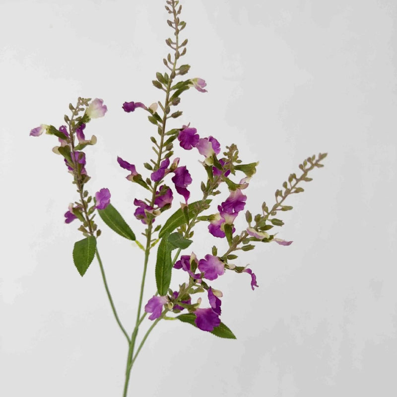 Tall Artificial Salvia Stem, 26" Realistic Faux Angelonia Wildflower Spray, Long Stem for Vase, Wedding Centerpieces, DIY Home Decor
