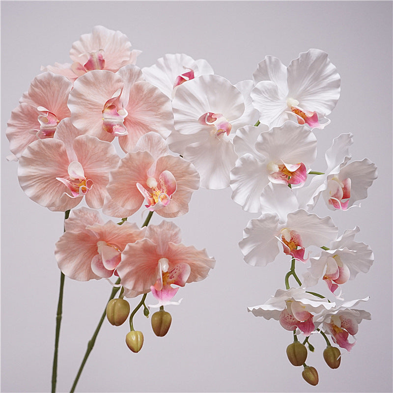 Tall Phalaenopsis Orchid Stem, 39" Large 9-Head Faux Flower, Lifelike Real Touch Blooms for Wedding Centerpieces, DIY Arrangements & Home Decor