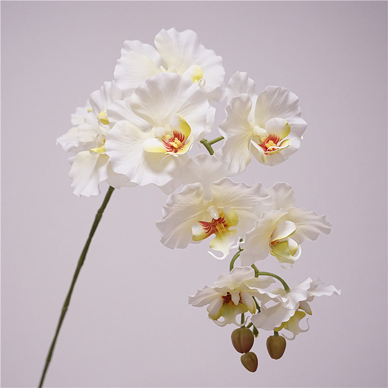 Tall Phalaenopsis Orchid Stem, 39" Large 9-Head Faux Flower, Lifelike Real Touch Blooms for Wedding Centerpieces, DIY Arrangements & Home Decor