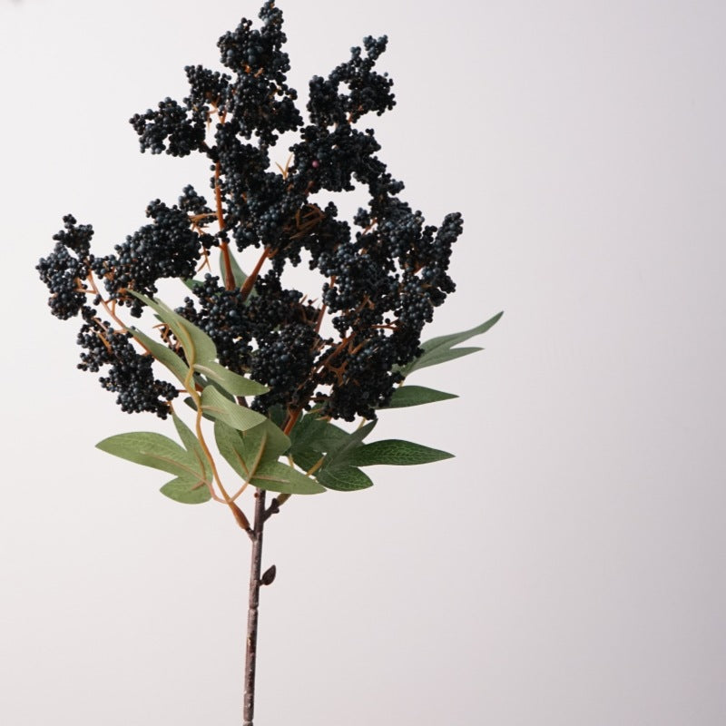 2-Pack Autumn Berry Stems, 17" Tall Realistic Faux Nandina Fruit Spray, Lifelike Branches for Vase Filler, Wedding Decor, DIY Floral Arrangements