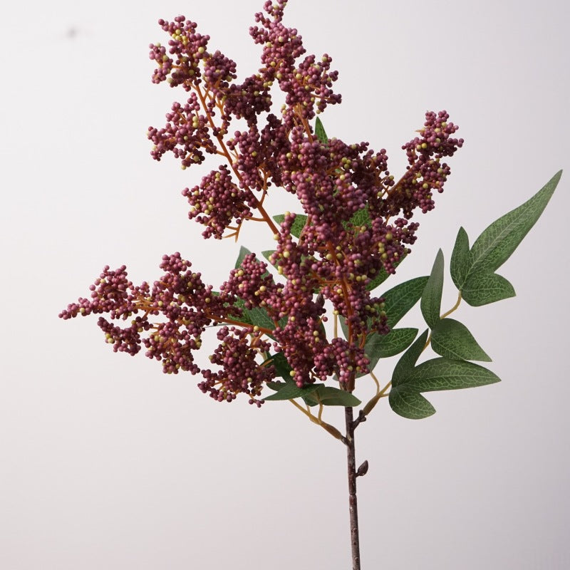 2-Pack Autumn Berry Stems, 17" Tall Realistic Faux Nandina Fruit Spray, Lifelike Branches for Vase Filler, Wedding Decor, DIY Floral Arrangements