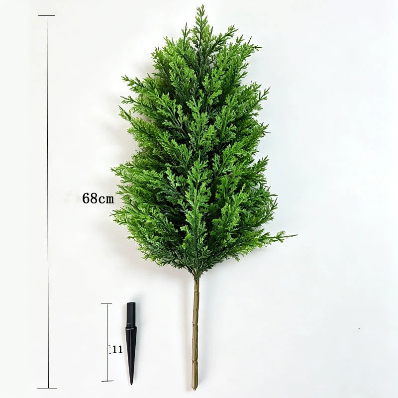 Faux Juniper Cypress Plant, 28" Tall Artificial Evergreen, Realistic Potted Greenery for Home Decor, Modern Wedding Accent, DIY Holiday Arrangements