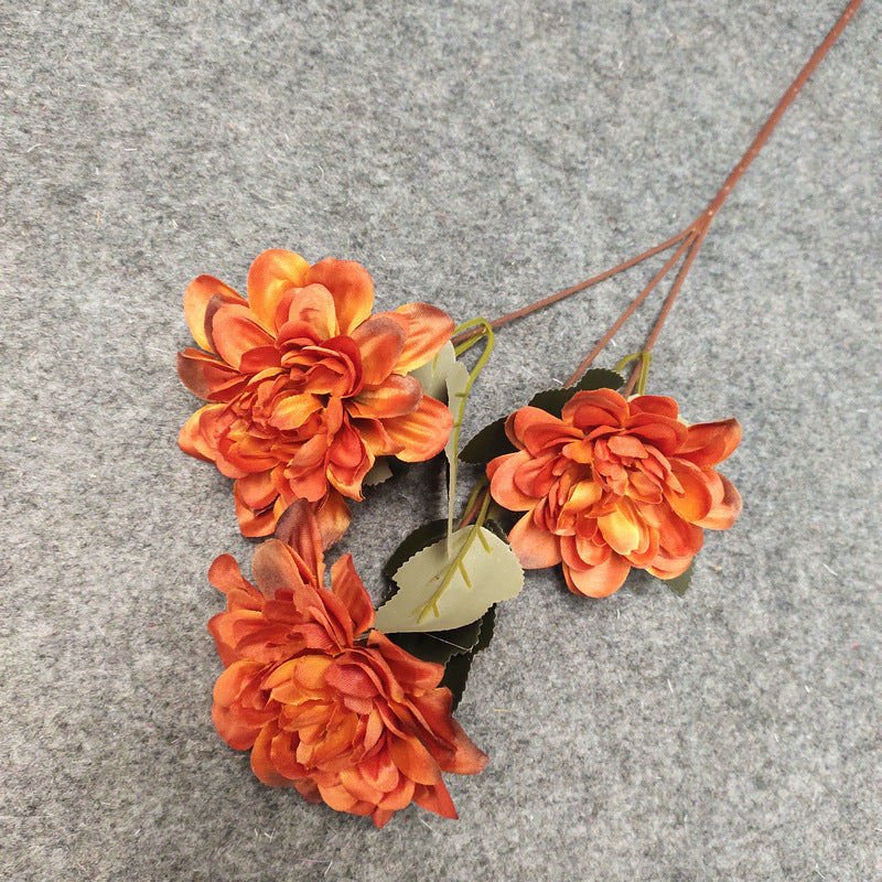 23" Silk Dahlia Daisy Stem, Large 3.5" Realistic Blooms, Faux Flowers for Wedding Bouquets, Centerpieces, Home Decor & DIY Floral