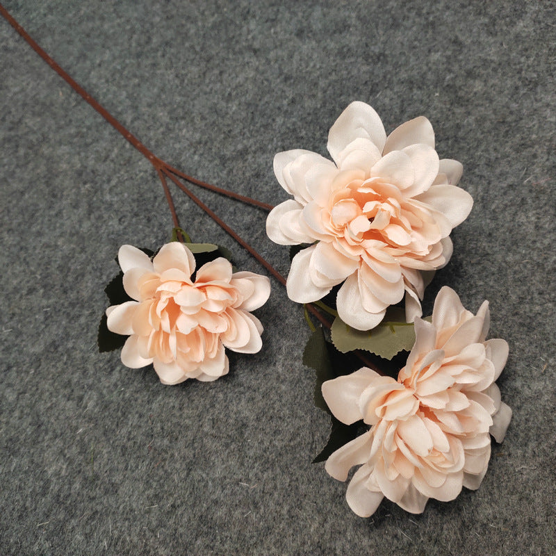 23" Silk Dahlia Daisy Stem, Large 3.5" Realistic Blooms, Faux Flowers for Wedding Bouquets, Centerpieces, Home Decor & DIY Floral