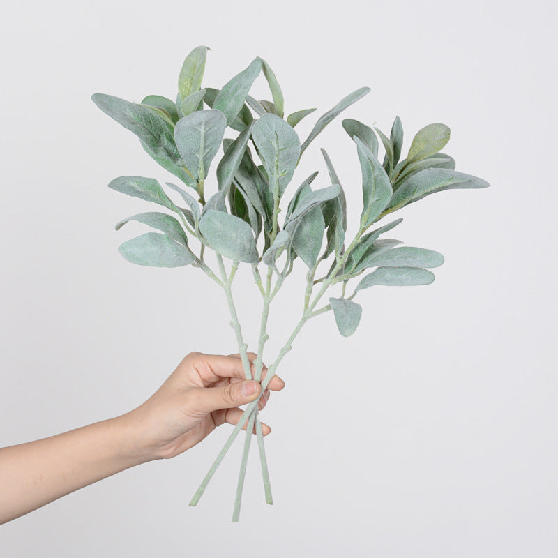 Pack of 12 Pcs Bulk Lambs Ear Stems, 28" or 15" Flocked Sage Greenery, Realistic Velvety Faux Leaves for DIY Wedding Bouquets, Wreaths & Home Decor