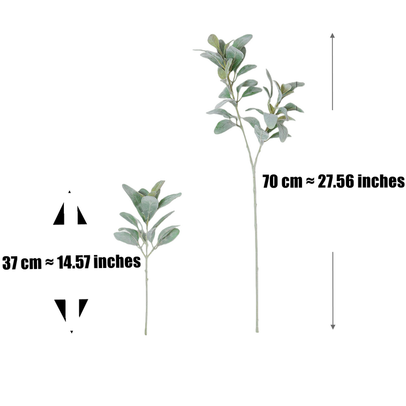 Pack of 12 Pcs Bulk Lambs Ear Stems, 28" or 15" Flocked Sage Greenery, Realistic Velvety Faux Leaves for DIY Wedding Bouquets, Wreaths & Home Decor