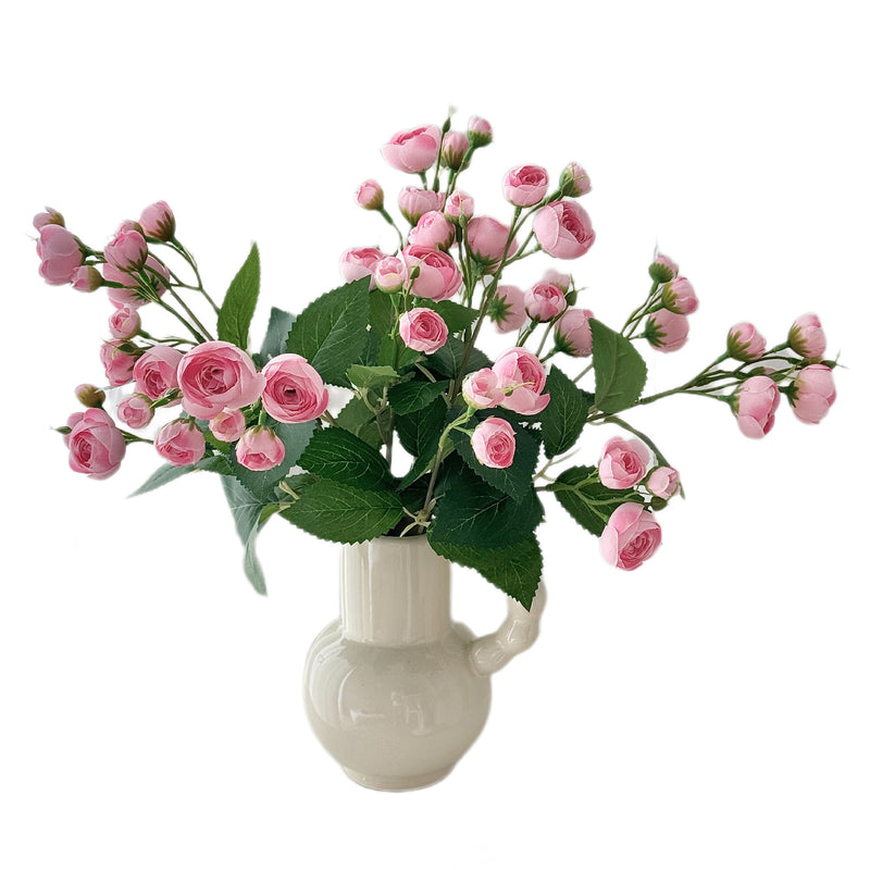 12-Head Artificial Camellia Buds, 18" Realistic Faux Flowers, Lifelike Floral Bunch for DIY Wedding Bouquets, Centerpieces & Home Decor