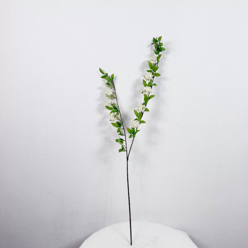 2-Pack Faux Snowball Flowers, 35" Realistic Touch Hydrangea Stems, Perfect for Wedding Decor, Home Accents, and Seasonal Arrangements