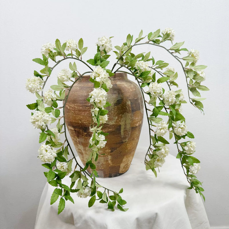 2-Pack Faux Snowball Flowers, 35" Realistic Touch Hydrangea Stems, Perfect for Wedding Decor, Home Accents, and Seasonal Arrangements