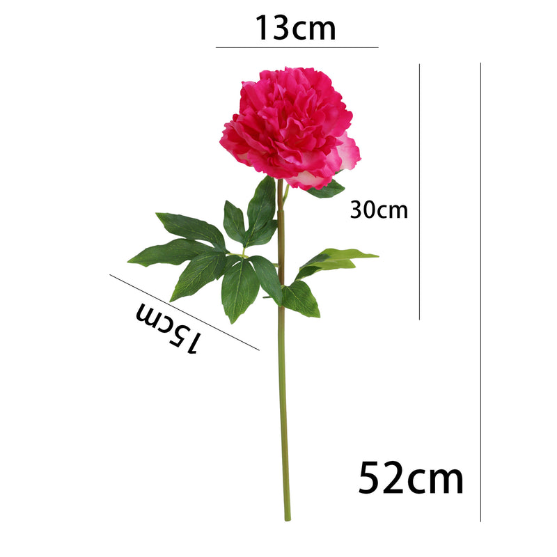 20.5" Real-Touch Peony Arrangement, Lifelike Faux Floral for Home Decor, Weddings, Events, Elegant Centerpiece