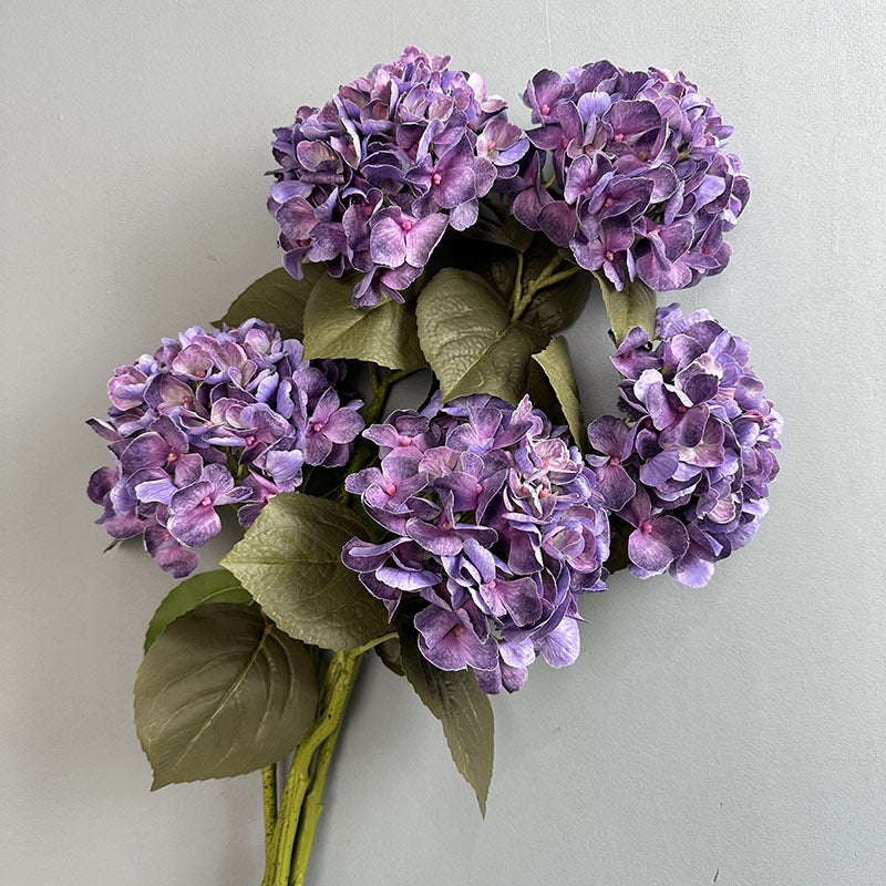 Real Touch Hydrangea Faux Flowers 24" Moisture-Enhanced, Elegant Home Decor & Wedding Accents, Perfect for DIY Projects, Floral Arrangements, and Seasonal Decorations