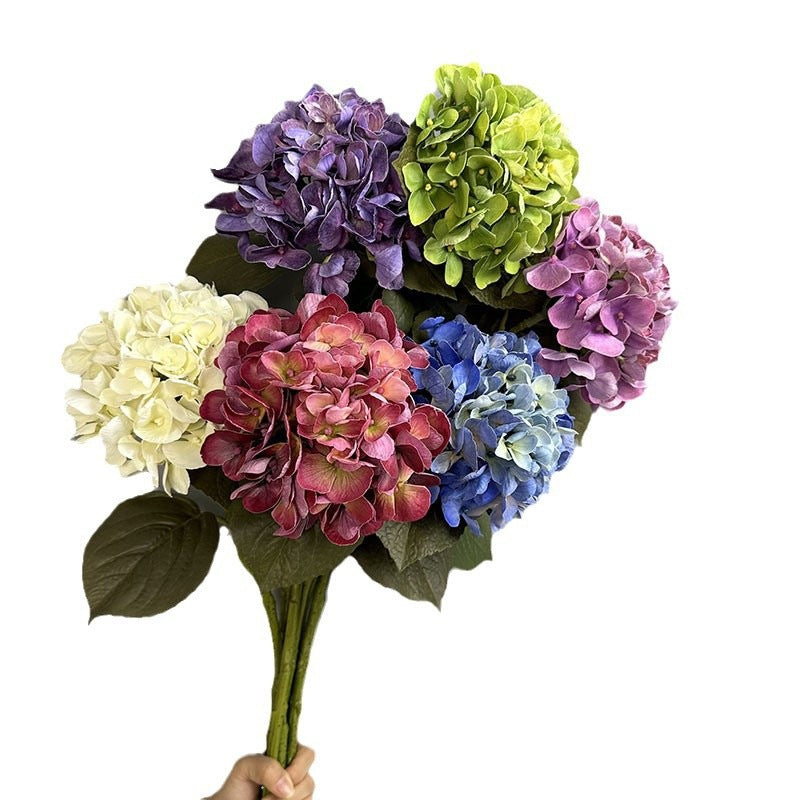 Real Touch Hydrangea Faux Flowers 24" Moisture-Enhanced, Elegant Home Decor & Wedding Accents, Perfect for DIY Projects, Floral Arrangements, and Seasonal Decorations