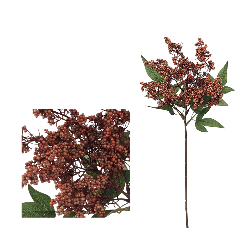 8-Pack Faux Berry Stems, 16" Lifelike Berry Spray for Vase, Realistic Artificial Branches for DIY Wedding Bouquets, Home Decor, Holiday Centerpiece, Farmhouse Mantel