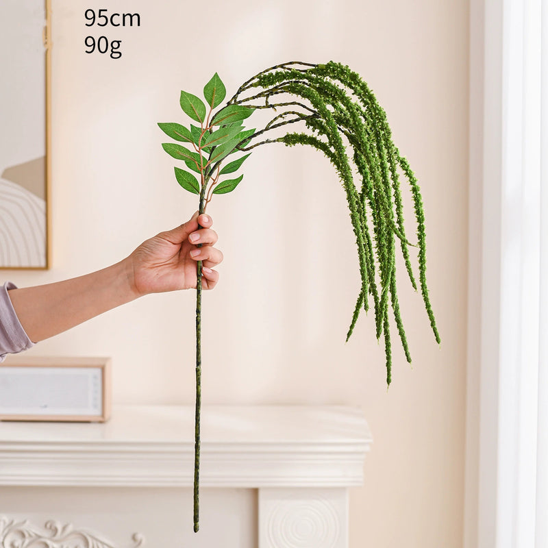 Long Cascading Faux Amaranthus, 37" Realistic Trailing Lover's Tears Stem, Artificial Hanging Plant for Wedding Arch, Ceiling Decor, Home Greenery