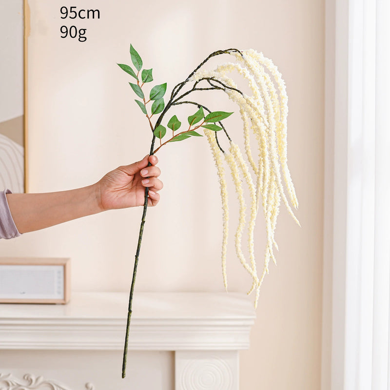Long Cascading Faux Amaranthus, 37" Realistic Trailing Lover's Tears Stem, Artificial Hanging Plant for Wedding Arch, Ceiling Decor, Home Greenery