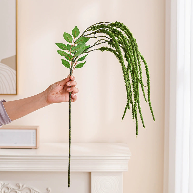 Long Cascading Faux Amaranthus, 37" Realistic Trailing Lover's Tears Stem, Artificial Hanging Plant for Wedding Arch, Ceiling Decor, Home Greenery