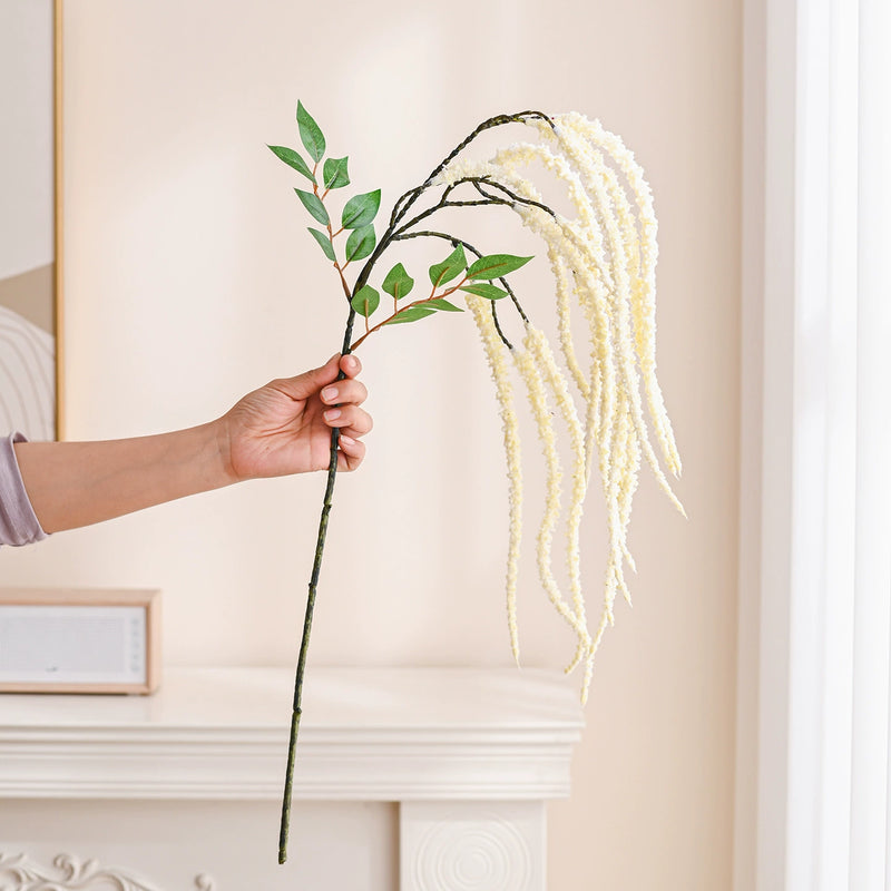 Long Cascading Faux Amaranthus, 37" Realistic Trailing Lover's Tears Stem, Artificial Hanging Plant for Wedding Arch, Ceiling Decor, Home Greenery