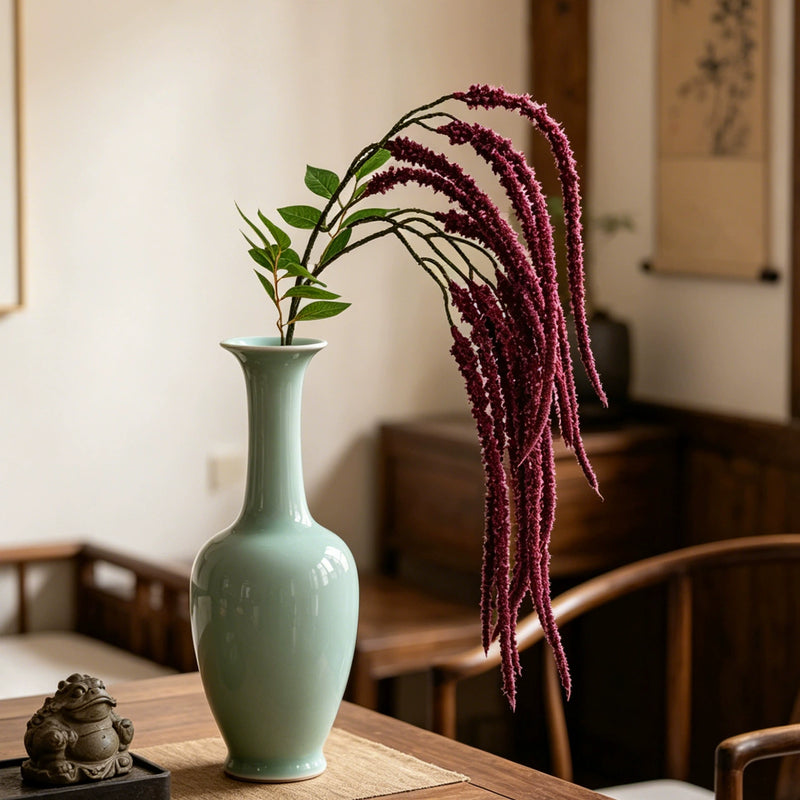Long Cascading Faux Amaranthus, 37" Realistic Trailing Lover's Tears Stem, Artificial Hanging Plant for Wedding Arch, Ceiling Decor, Home Greenery