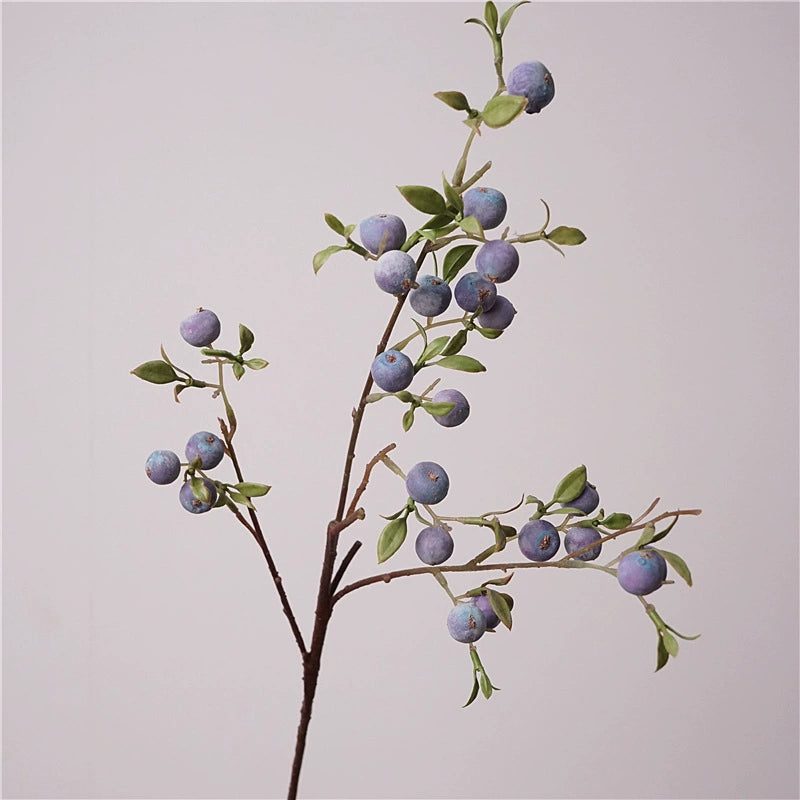 Whimsical Frosted Apple Branch, 28" Long Stem, Realistic Faux Fruit Spray for Vase Filler, DIY Wedding Decor, Home & Holiday Arrangements