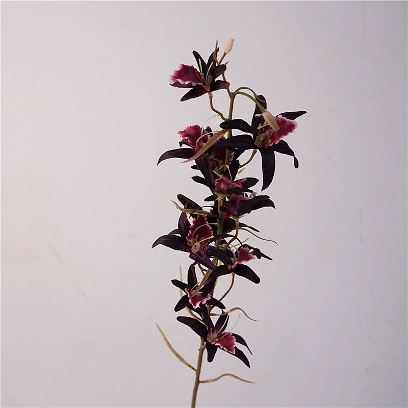 32" Real Touch Dendrobium Orchid Stem, 11 Large Blooms, Tall Lifelike White Orchid Spray for Wedding Centerpieces, Home Decor, DIY Floral Arrangements