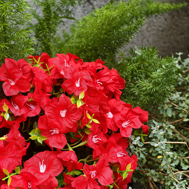 9-Pack UV Resistant Artificial Flowers, Bulk Lifelike Outdoor Faux Floral Bushes for Porch Planters, Window Box, Garden & DIY Wedding Decor