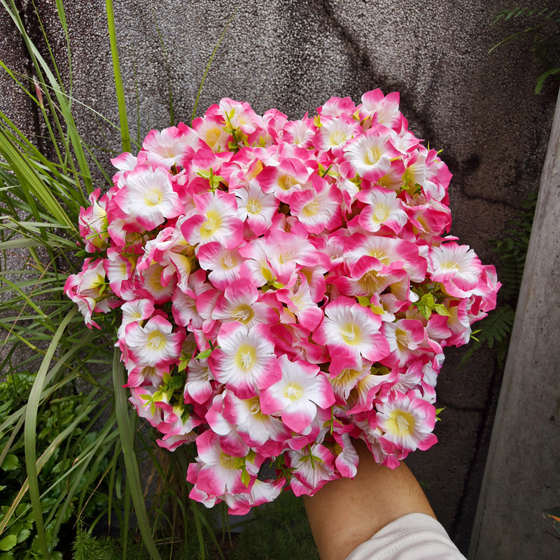 9-Pack UV Resistant Artificial Flowers, Bulk Lifelike Outdoor Faux Floral Bushes for Porch Planters, Window Box, Garden & DIY Wedding Decor