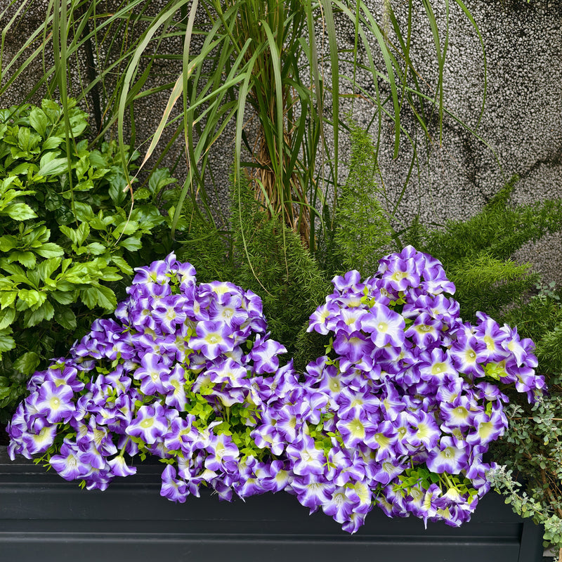 9-Pack UV Resistant Artificial Flowers, Bulk Lifelike Outdoor Faux Floral Bushes for Porch Planters, Window Box, Garden & DIY Wedding Decor