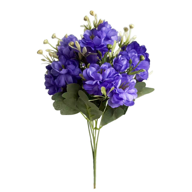 15" Faux Camellia Stem, Realistic Silk Flowers with 15 Blooms & Buds, Lifelike Artificial Floral for DIY Wedding Bouquets, Centerpieces, Home Decor