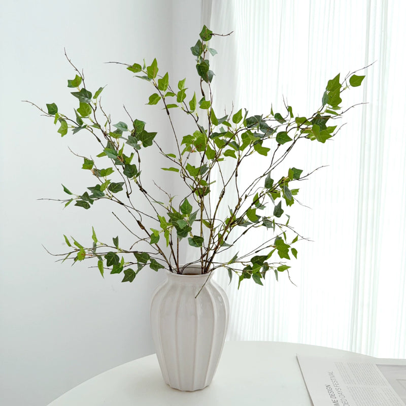 Lifelike Faux Ivy Stem, 23" Realistic Greenery Branch in Earthy Tones, for Wedding Bouquets, Vase Filler & DIY Home Decor