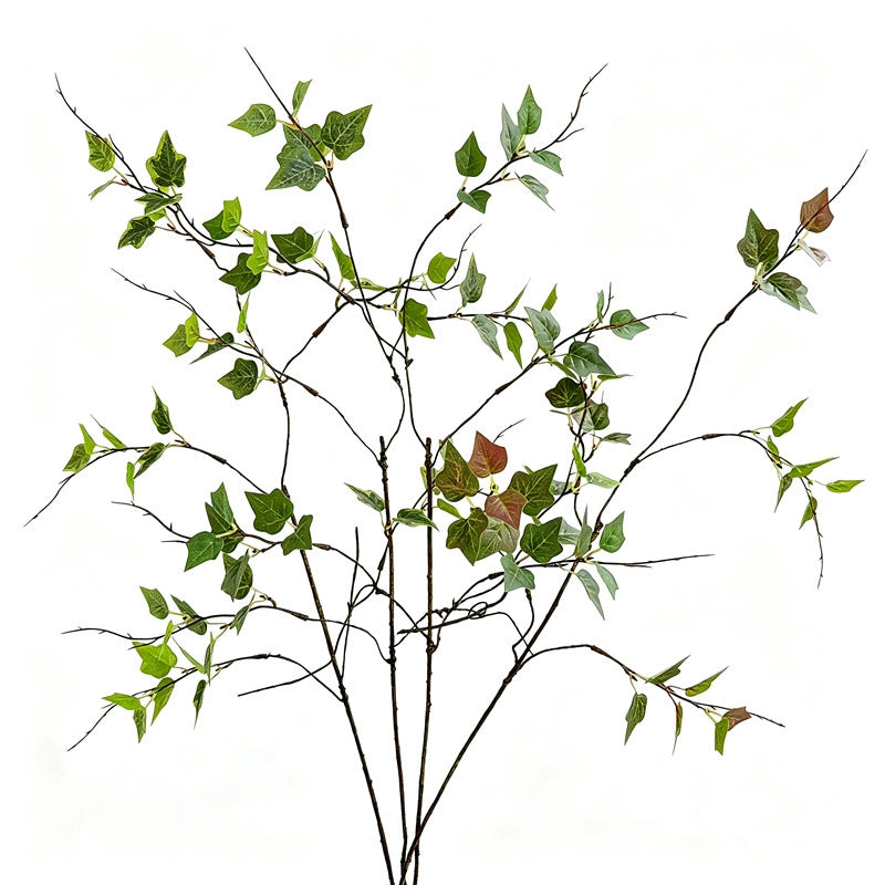 Lifelike Faux Ivy Stem, 23" Realistic Greenery Branch in Earthy Tones, for Wedding Bouquets, Vase Filler & DIY Home Decor