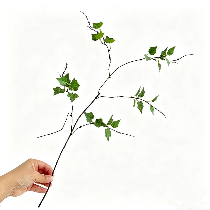 Lifelike Faux Ivy Stem, 23" Realistic Greenery Branch in Earthy Tones, for Wedding Bouquets, Vase Filler & DIY Home Decor