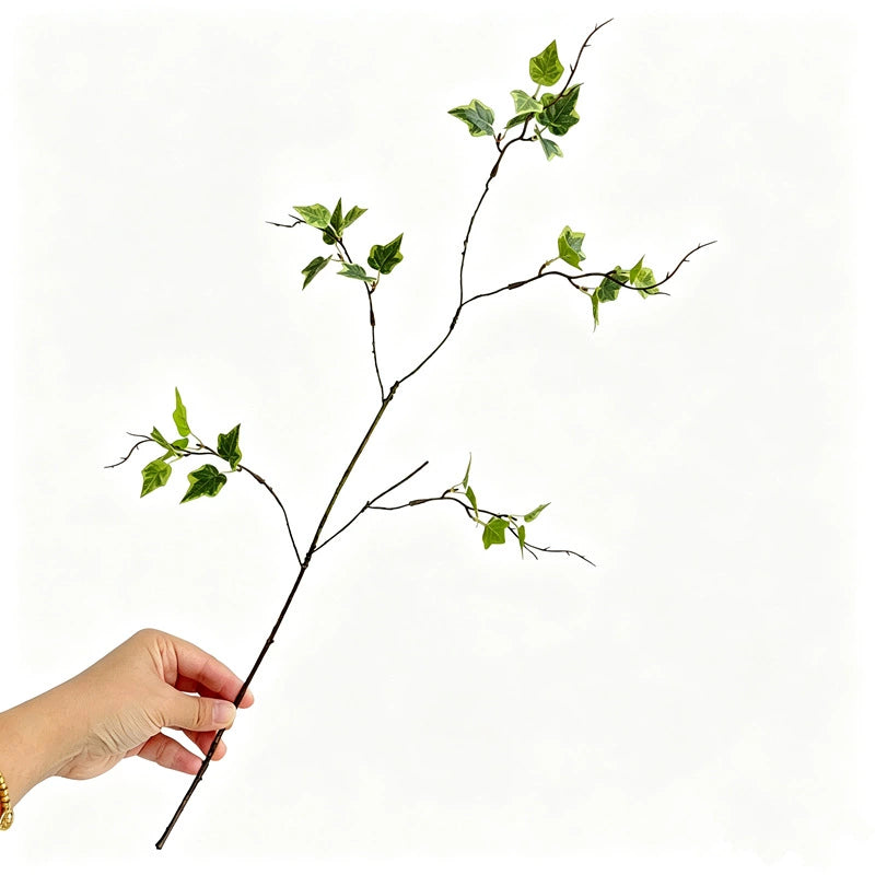 Lifelike Faux Ivy Stem, 23" Realistic Greenery Branch in Earthy Tones, for Wedding Bouquets, Vase Filler & DIY Home Decor