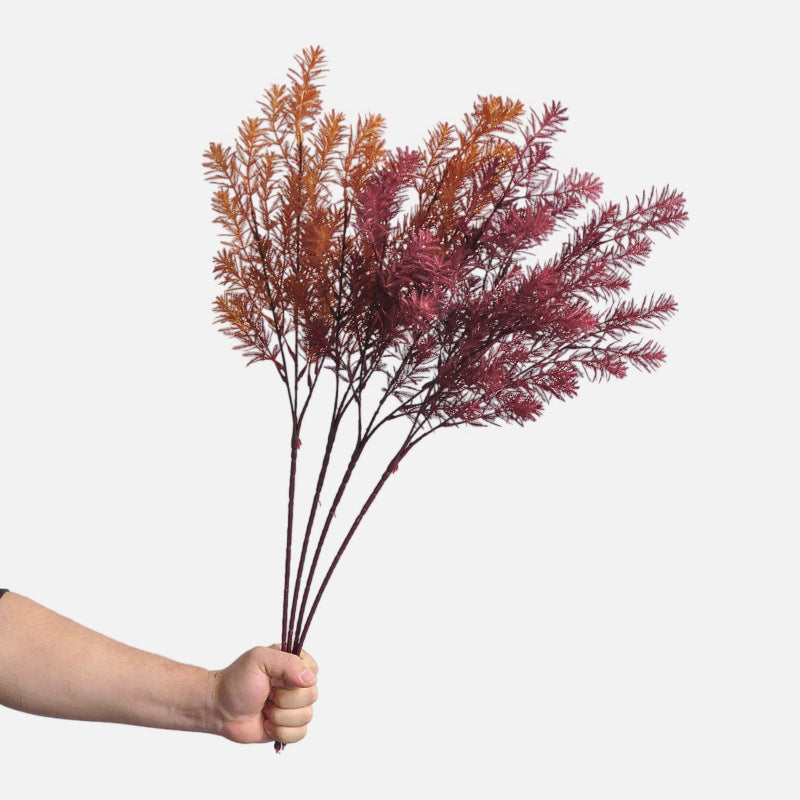 Faux Autumn Norfolk Pine Branch, 27", Incredibly Realistic Artificial Stem for DIY Wedding Backdrops, Fall Home Decor & Vase Filler