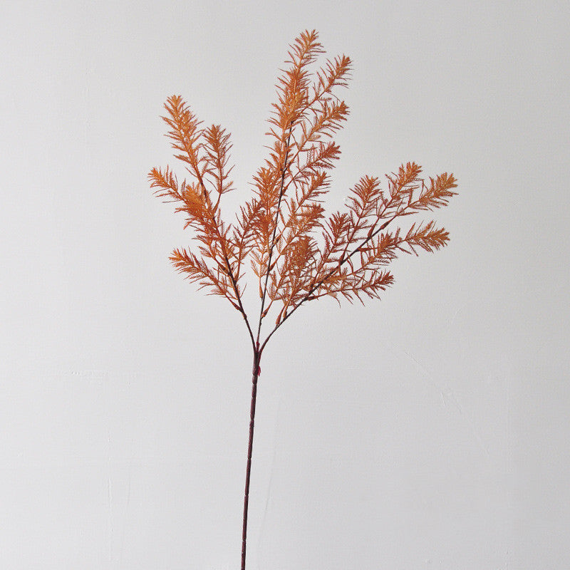 Faux Autumn Norfolk Pine Branch, 27", Incredibly Realistic Artificial Stem for DIY Wedding Backdrops, Fall Home Decor & Vase Filler