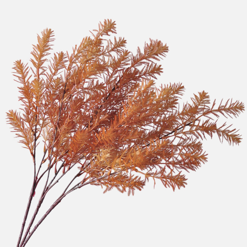 Faux Autumn Norfolk Pine Branch, 27", Incredibly Realistic Artificial Stem for DIY Wedding Backdrops, Fall Home Decor & Vase Filler