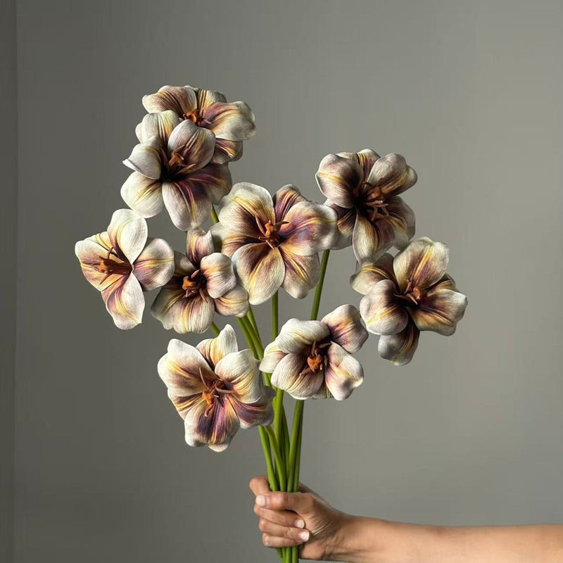 3-Stem Realistic Open Tulip Bunch, 20" Long Stem Large 5" Blooms, Lifelike Faux Flowers for Wedding Bouquets, Centerpieces, Home Decor