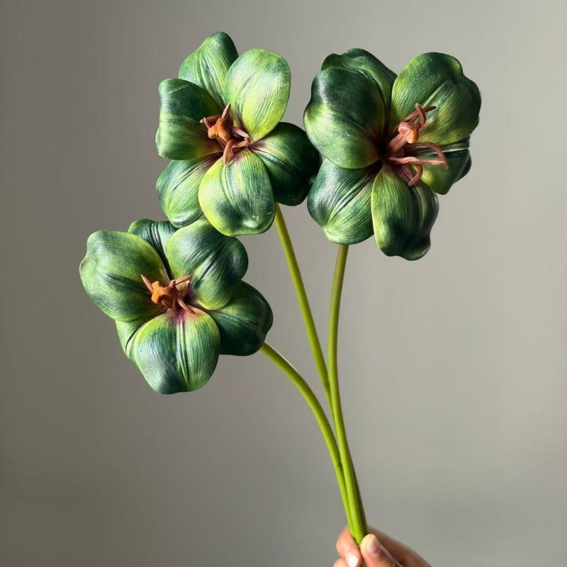 3-Stem Realistic Open Tulip Bunch, 20" Long Stem Large 5" Blooms, Lifelike Faux Flowers for Wedding Bouquets, Centerpieces, Home Decor