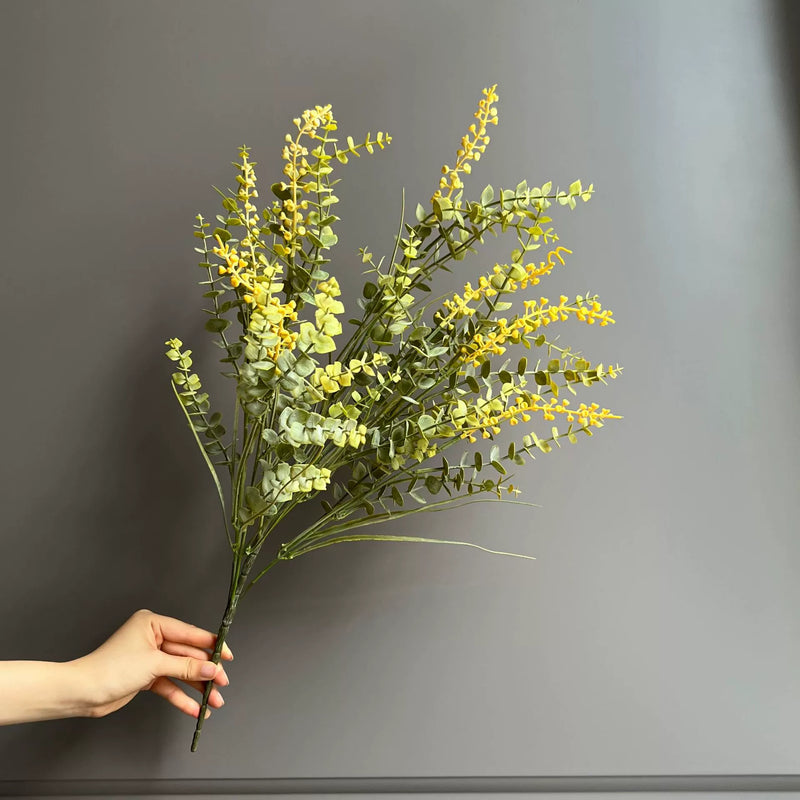 25" Faux Eucalyptus Berry Stem, Realistic Long Stem Greenery for Vase, Lifelike Artificial Plant for DIY Wedding, Home Decor & Floral Arrangements