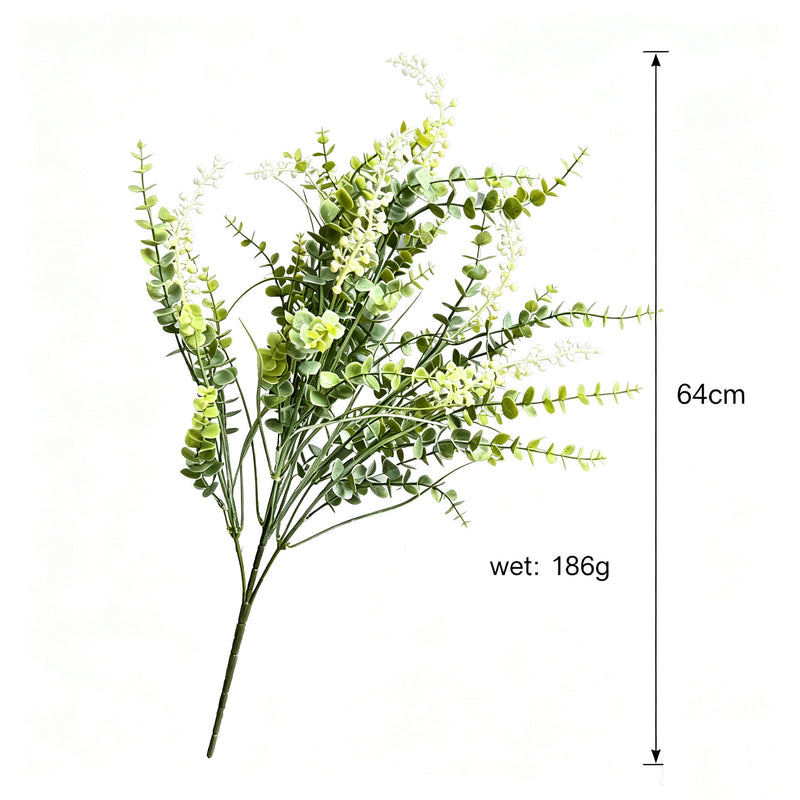 25" Faux Eucalyptus Berry Stem, Realistic Long Stem Greenery for Vase, Lifelike Artificial Plant for DIY Wedding, Home Decor & Floral Arrangements