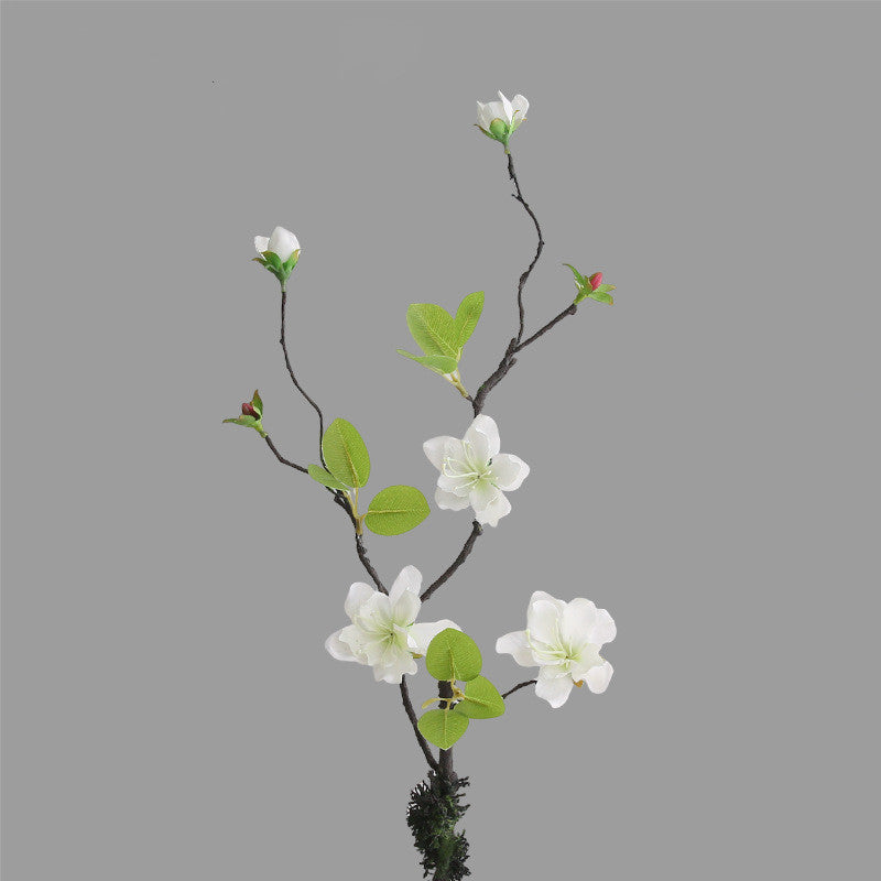 Faux Golden Silk Orchid Branch, 26" Tall Sculptural Stem, Realistic Wabi Sabi Decor for Tall Vase, Wedding Centerpiece, Zen Home Styling