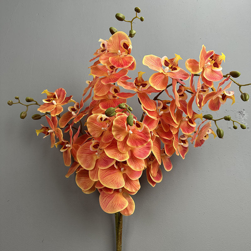 39" Real Touch Phalaenopsis Orchid Stem, Lifelike Autumn Orchid for DIY Wedding Flowers, Tall Vase Arrangements, Elegant Home & Event Decor