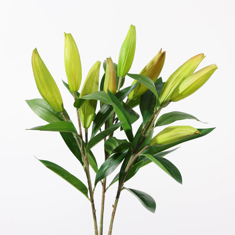 Real Touch Lily Stem, 37-Inch Tall Artificial Flower with 3 Buds, Realistic Faux Lilies for Wedding Bouquets, Tall Vase & Home Decor Arrangements
